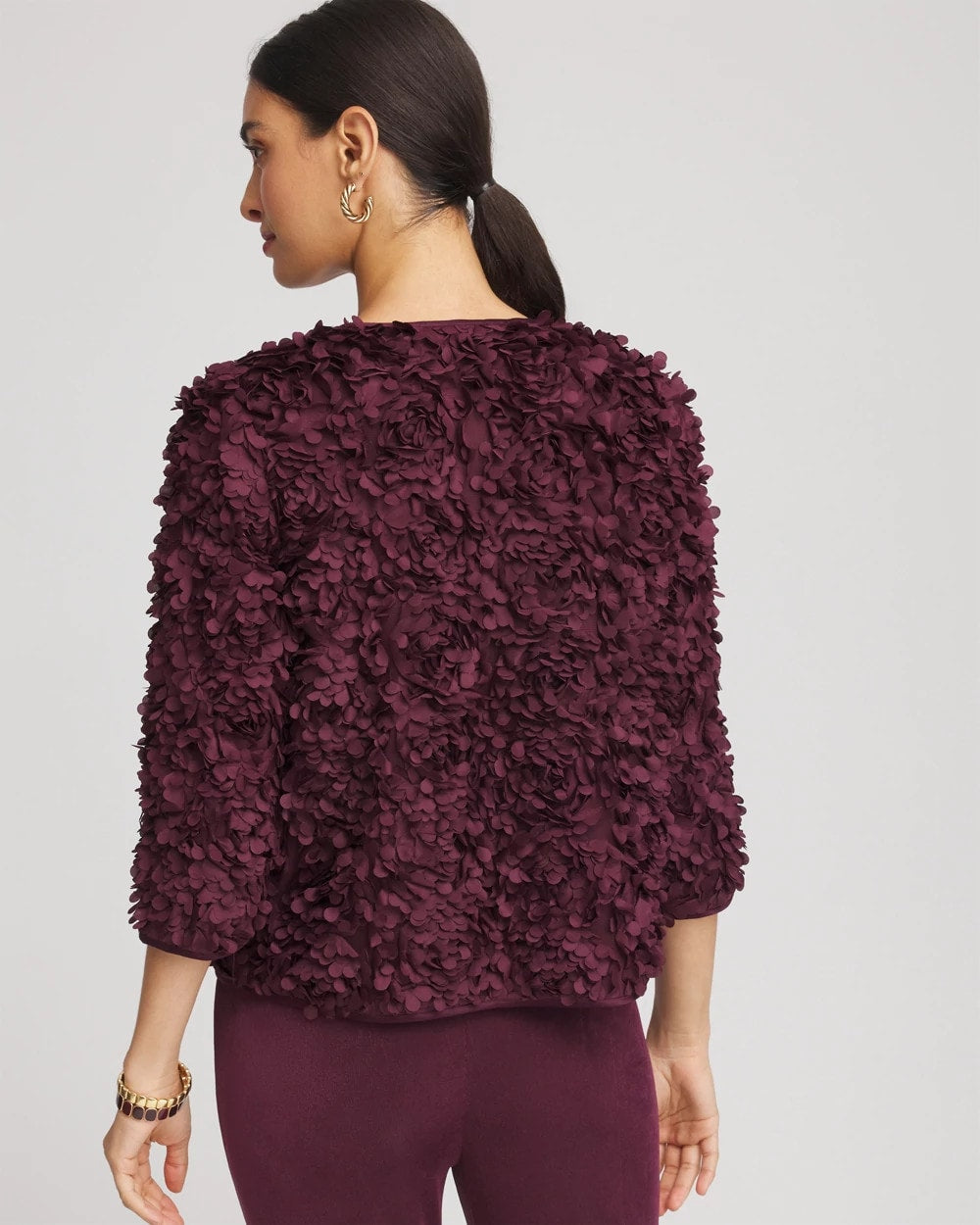 Chico's For Sale - Travelers™ Collection Textured Rosette Jacket