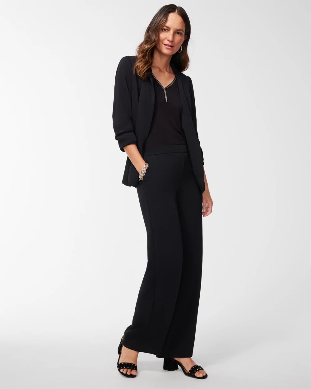 Chico's Outlet - Ruched Sleeve Blazer