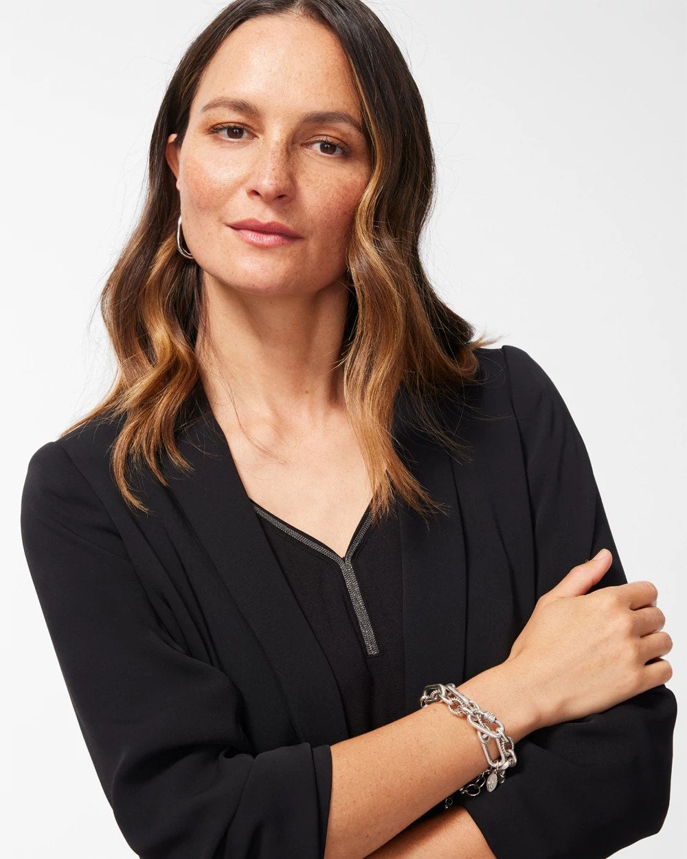 Chico's Outlet - Ruched Sleeve Blazer