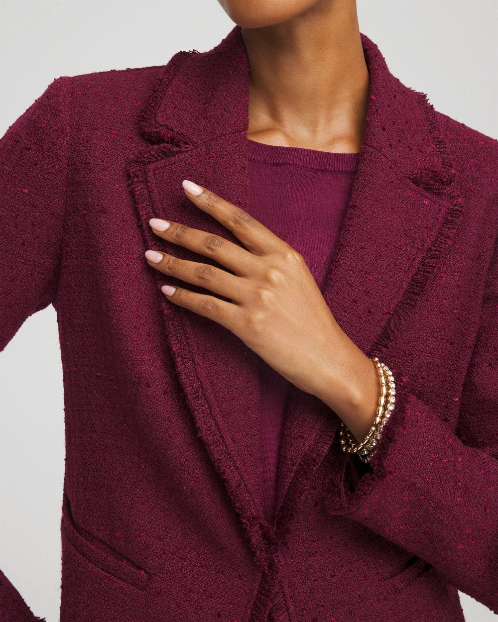 Chico's For Sale - Tweed Fringe Blazer