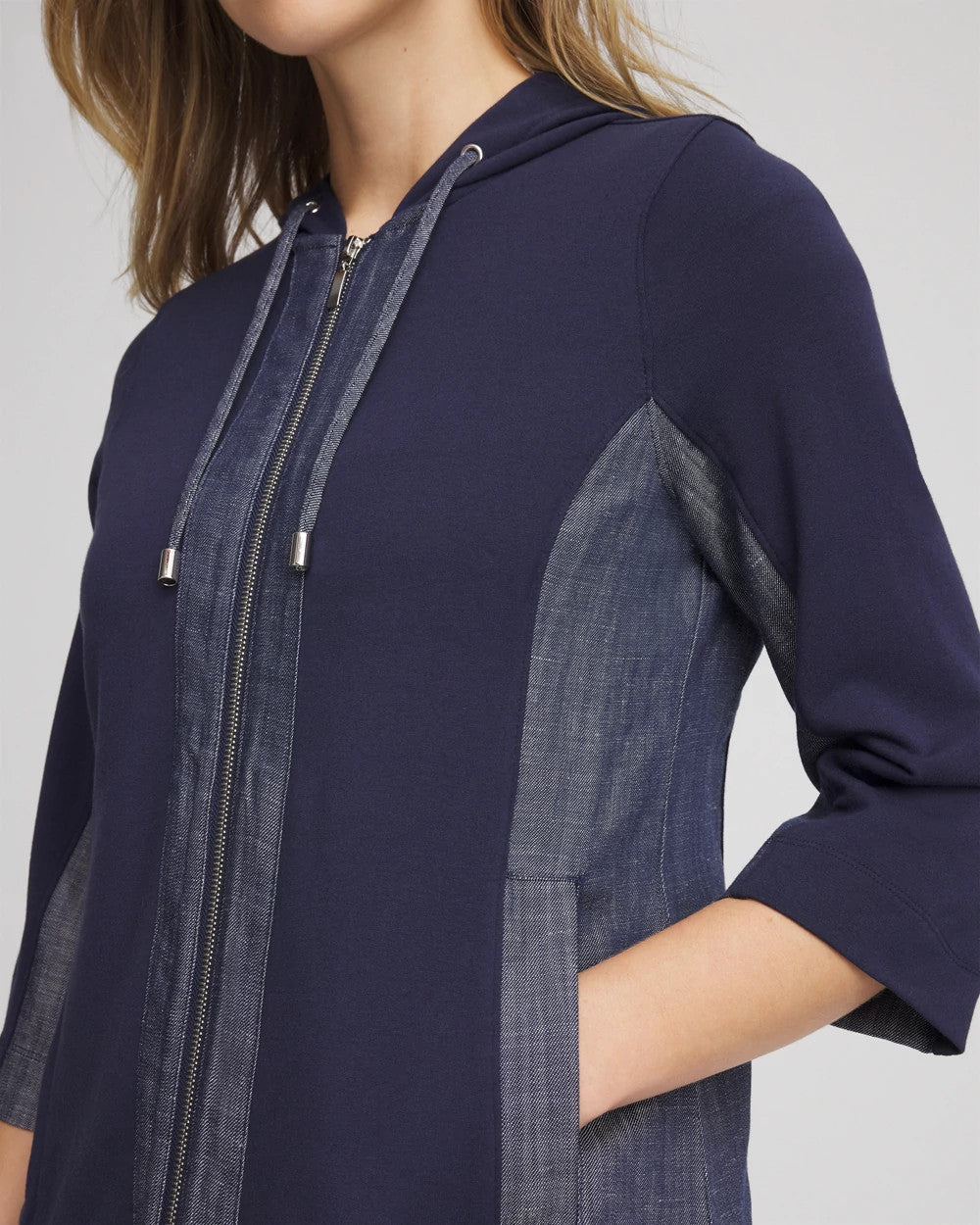 Chico's Outlet - Zenergy® French Terry & Chambray Jacket