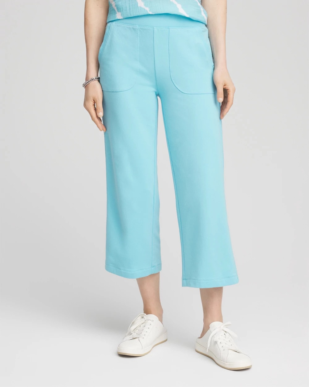 Chico's US - Zenergy® French Terry Gauze-Inset Cropped Pants
