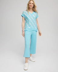 Chico's US - Zenergy® French Terry Gauze-Inset Cropped Pants