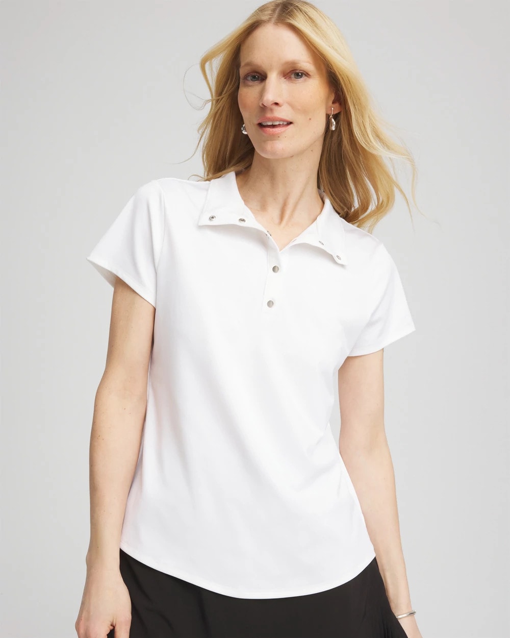 Chico's / Zenergy® UPF Mockneck Short-Sleeve Top