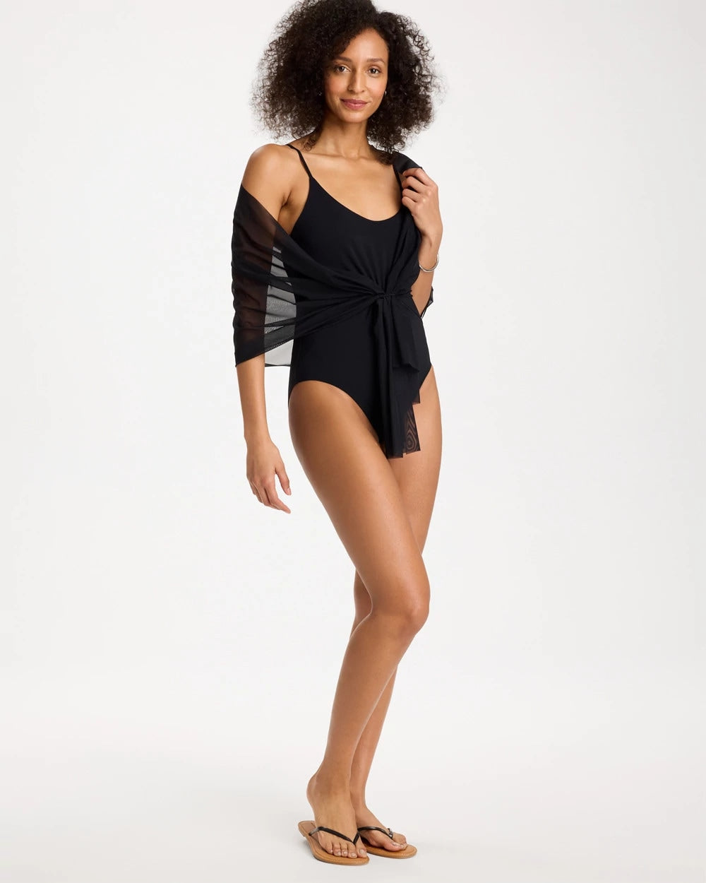 Chico's Outlet - Gottex Yuri Flower Mesh One Piece Swimsuit