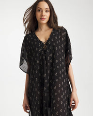 Chico's Discount - Printed Kaftan Swim Cover-Up