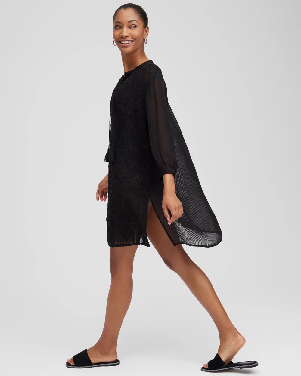 Chico's Sale - Embroidered Swim Dress Coverup