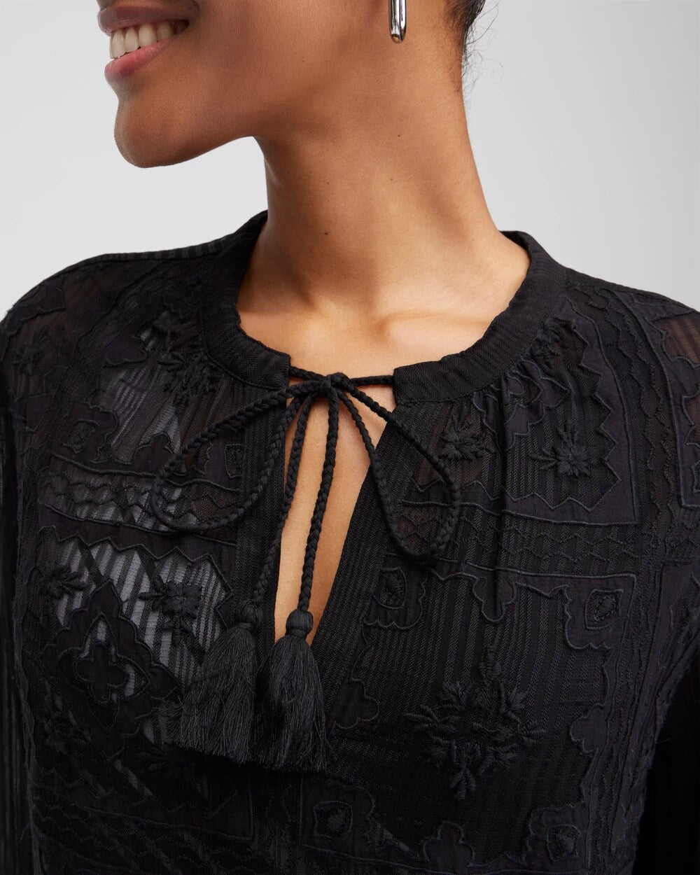 Chico's Sale - Embroidered Swim Dress Coverup