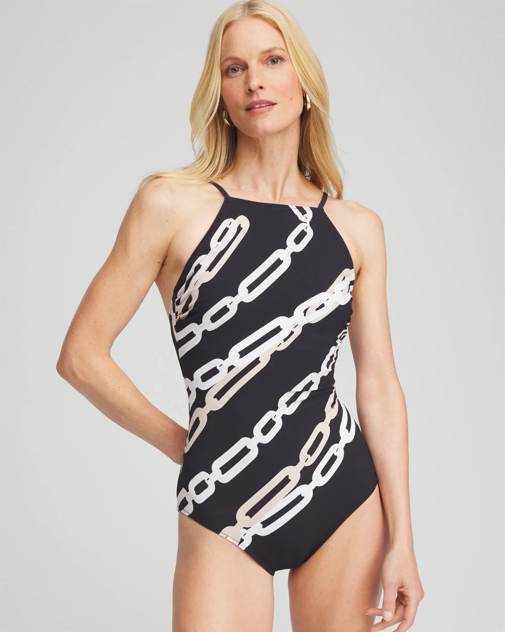 Chico's Outlet - Gottex High Neck Halter Top Swimsuit