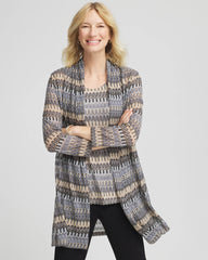 Chico's Discount - Travelers™ Knit Chevron Open-Front Cardigan