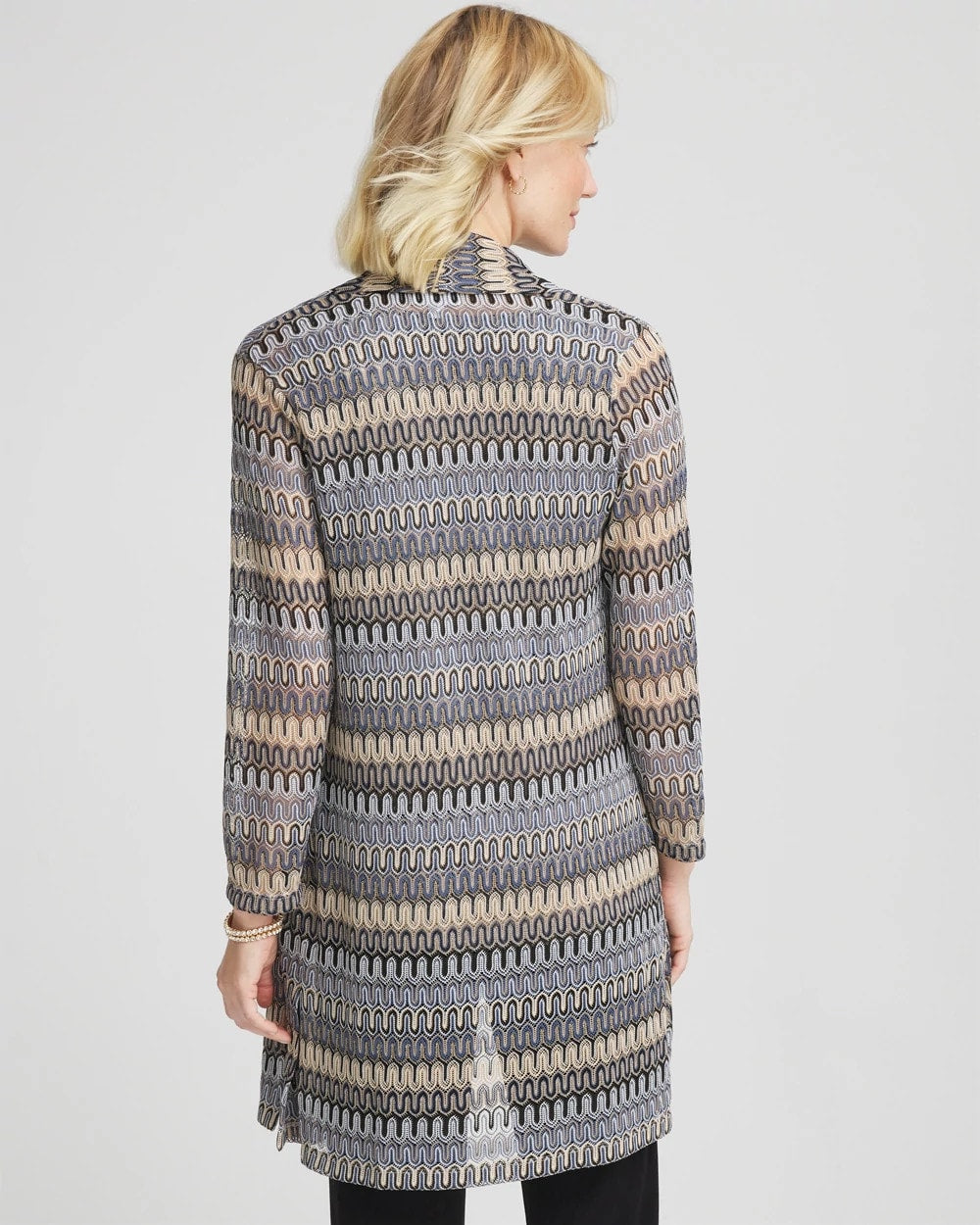 Chico's Discount - Travelers™ Knit Chevron Open-Front Cardigan