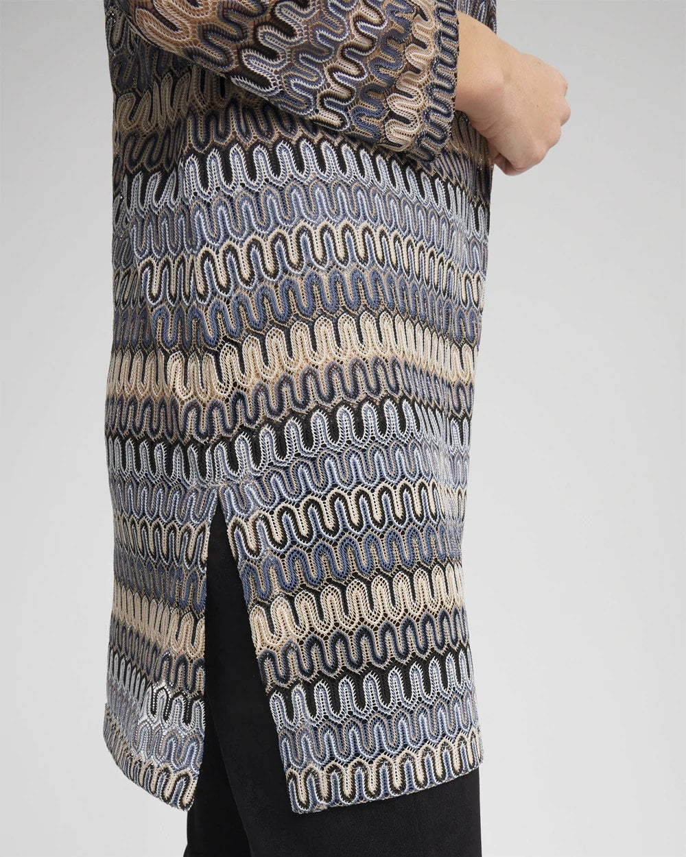 Chico's Discount - Travelers™ Knit Chevron Open-Front Cardigan