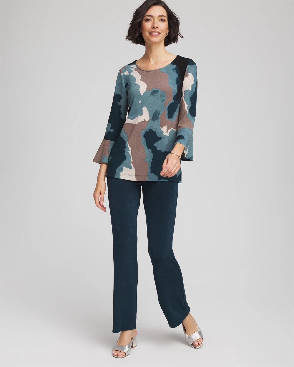 Chico's Outlet - Travelers™ Crystal Flounce Sleeve Tunic