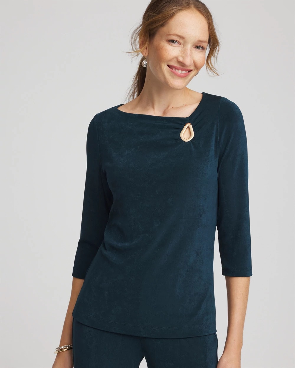 Chico's Online - Travelers™ Asymmetrical 3/4 Sleeve Top