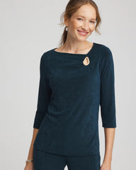 Chico's Online - Travelers™ Asymmetrical 3/4 Sleeve Top
