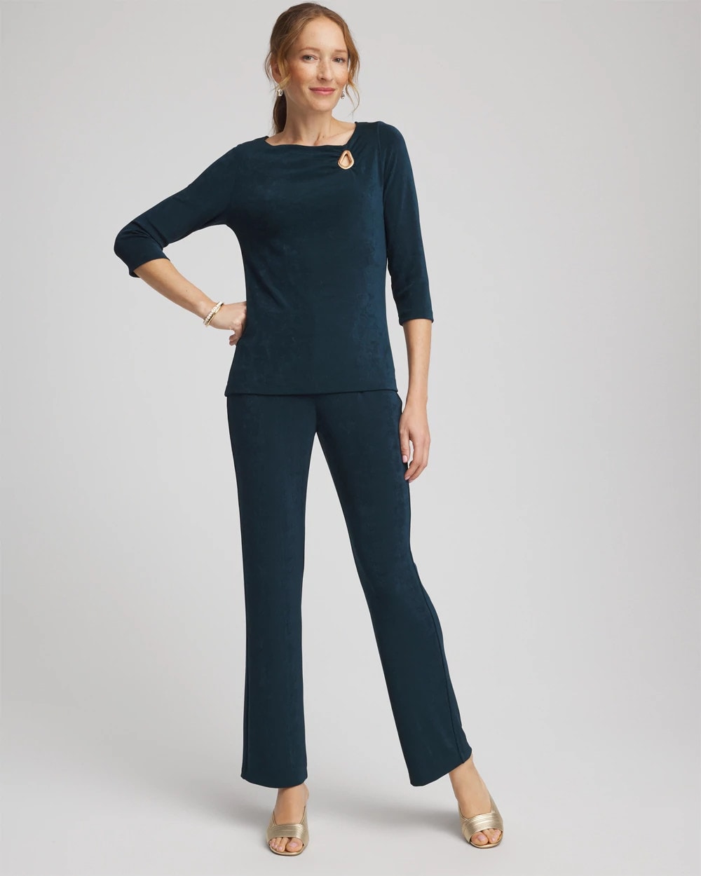 Chico's Online - Travelers™ Asymmetrical 3/4 Sleeve Top