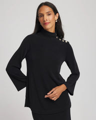 Chico's US - Travelers™ Button Mockneck Top