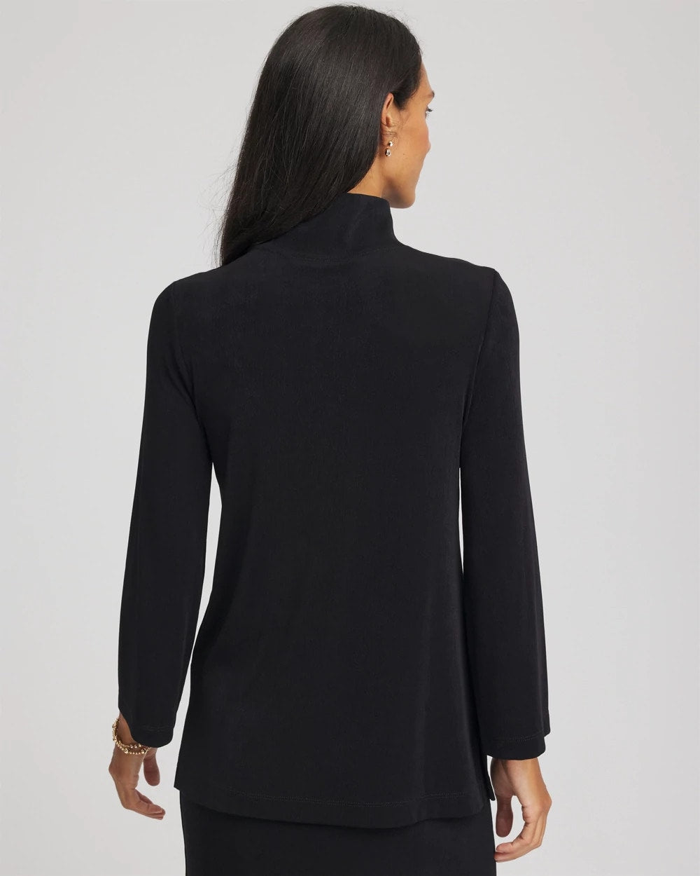 Chico's US - Travelers™ Button Mockneck Top