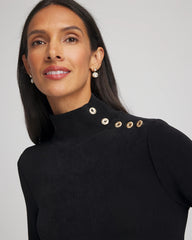 Chico's US - Travelers™ Button Mockneck Top