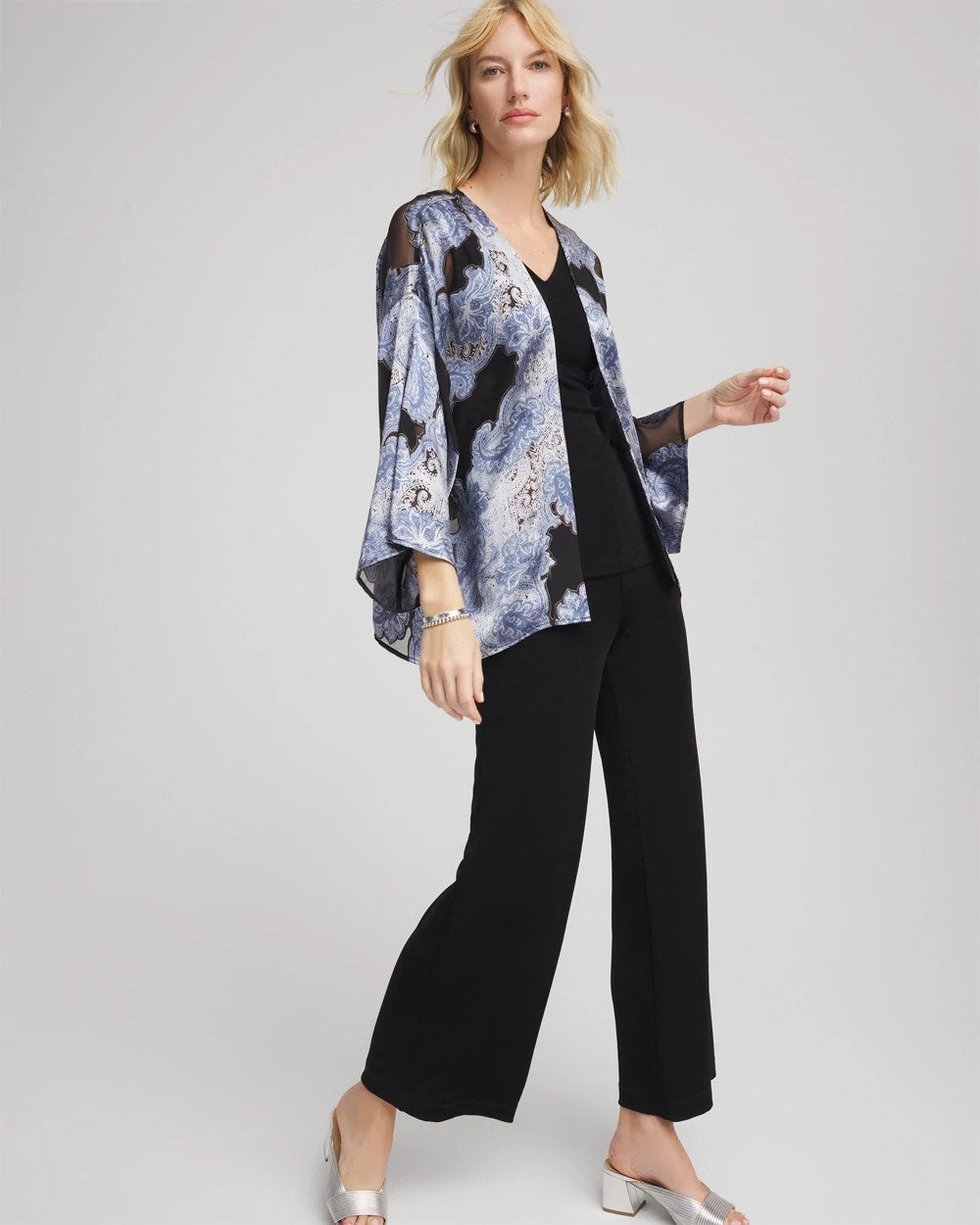 Chico's / Travelers™ Collection Paisley Burnout Jacket