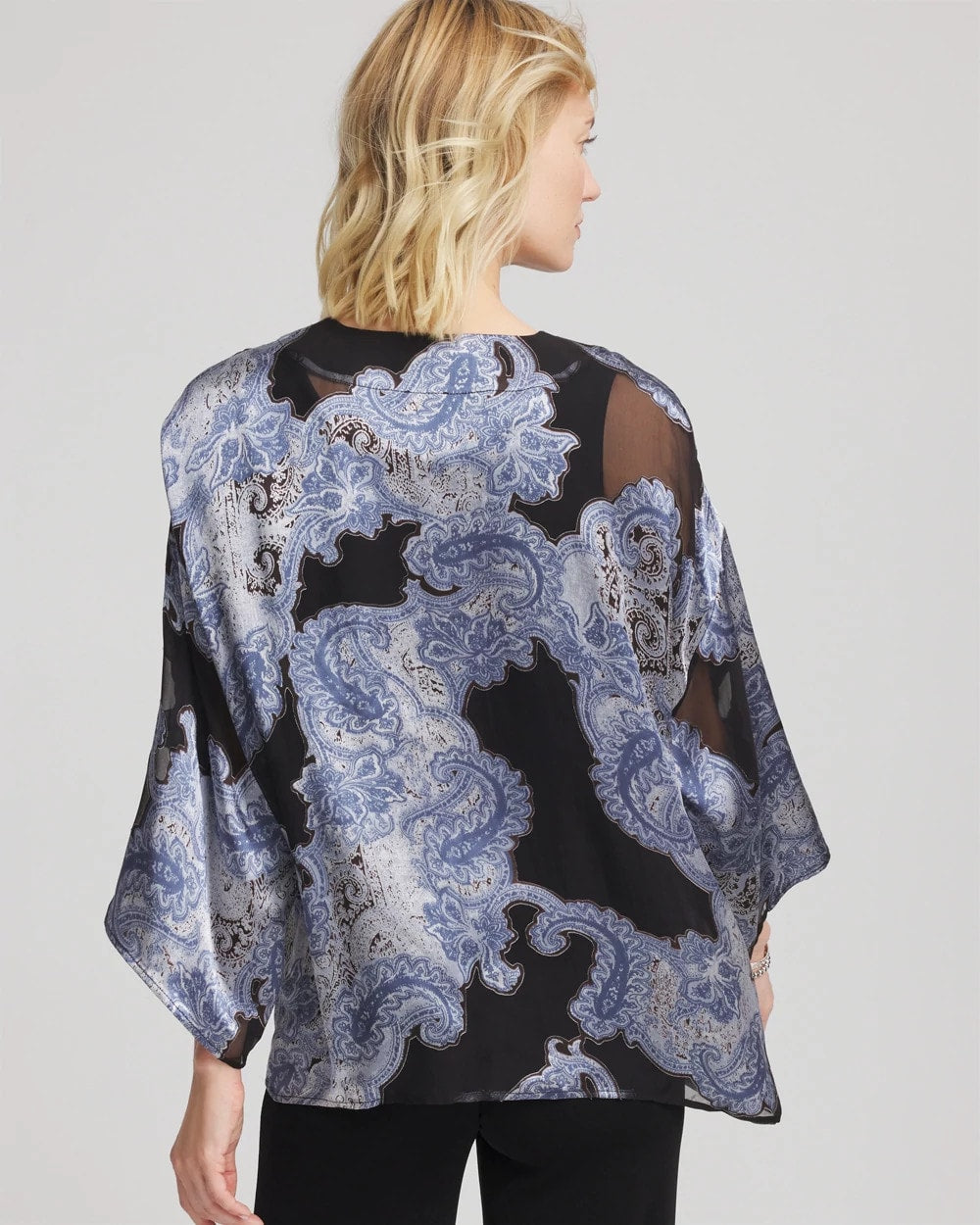 Chico's / Travelers™ Collection Paisley Burnout Jacket