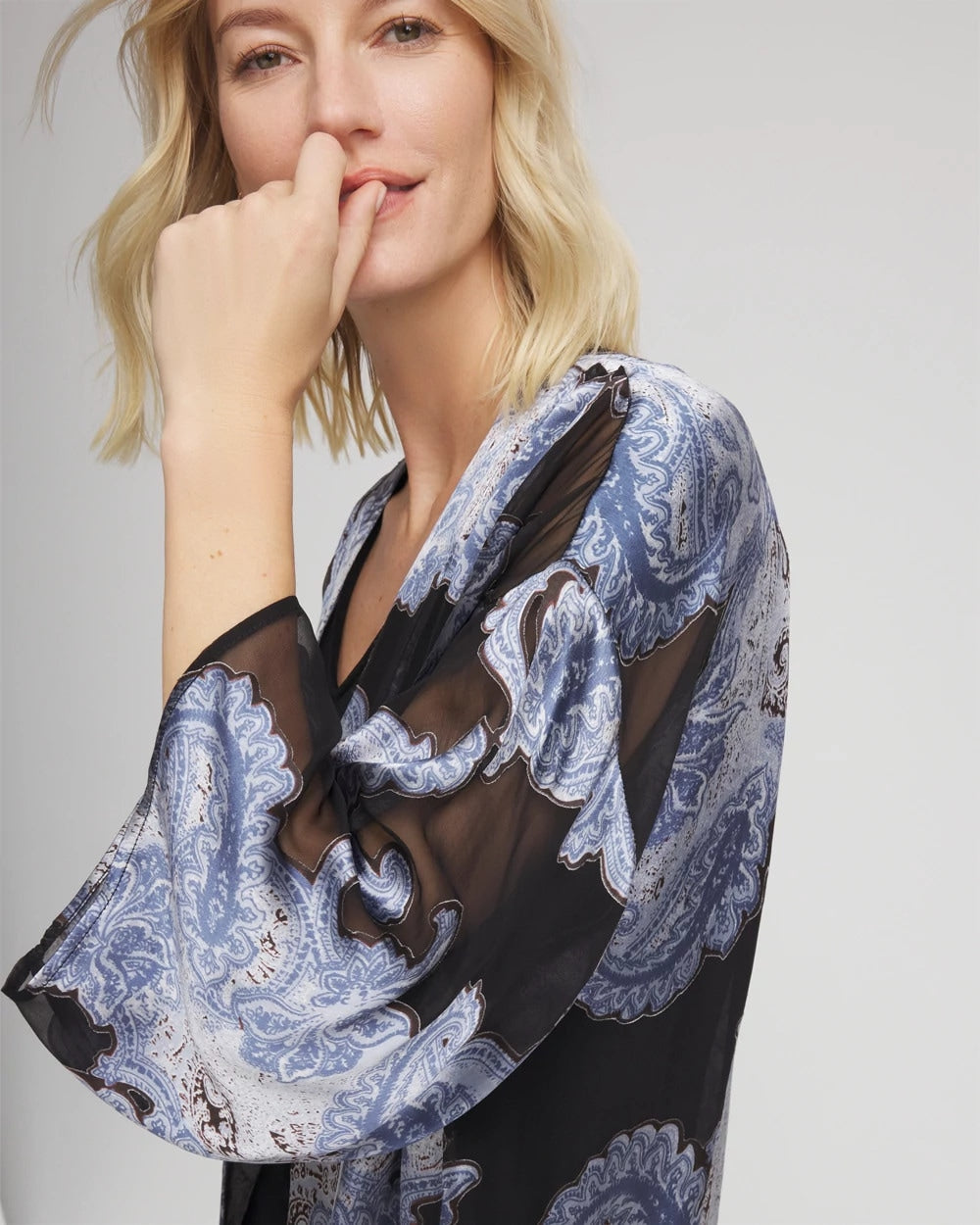 Chico's / Travelers™ Collection Paisley Burnout Jacket
