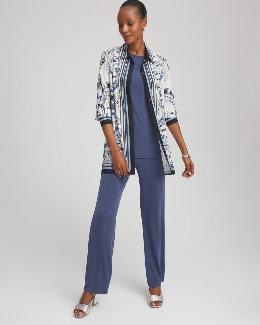 Chico's On Sale - Travelers™ Collection Paisley Mesh Shirt Jacket