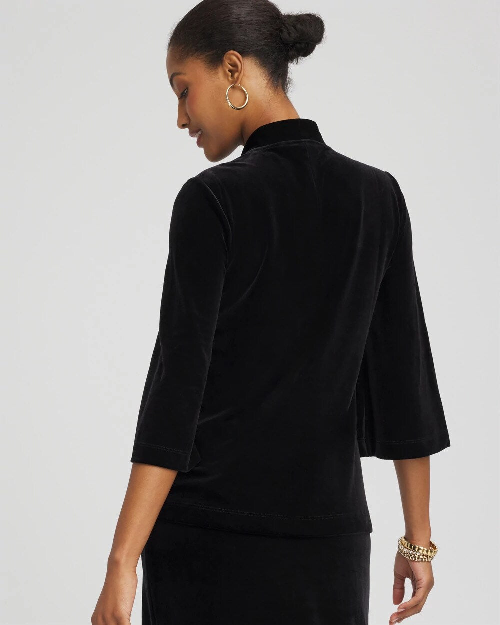Chico's Outlet - Travelers™ Velvet V-Neck Kimono Sleeve Top