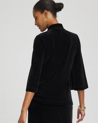 Chico's Outlet - Travelers™ Velvet V-Neck Kimono Sleeve Top