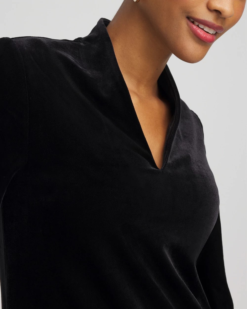 Chico's Outlet - Travelers™ Velvet V-Neck Kimono Sleeve Top
