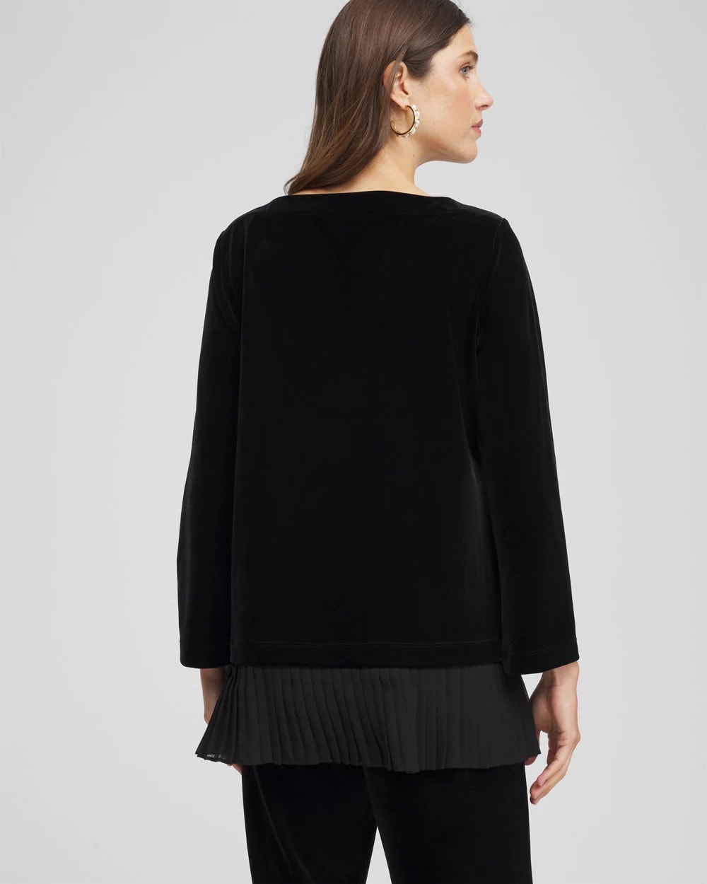 Chico's Online - Travelers™ Chiffon Hem Velvet Tunic