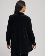 Chico's US - Travelers™ Velvet Button-Down Shirt