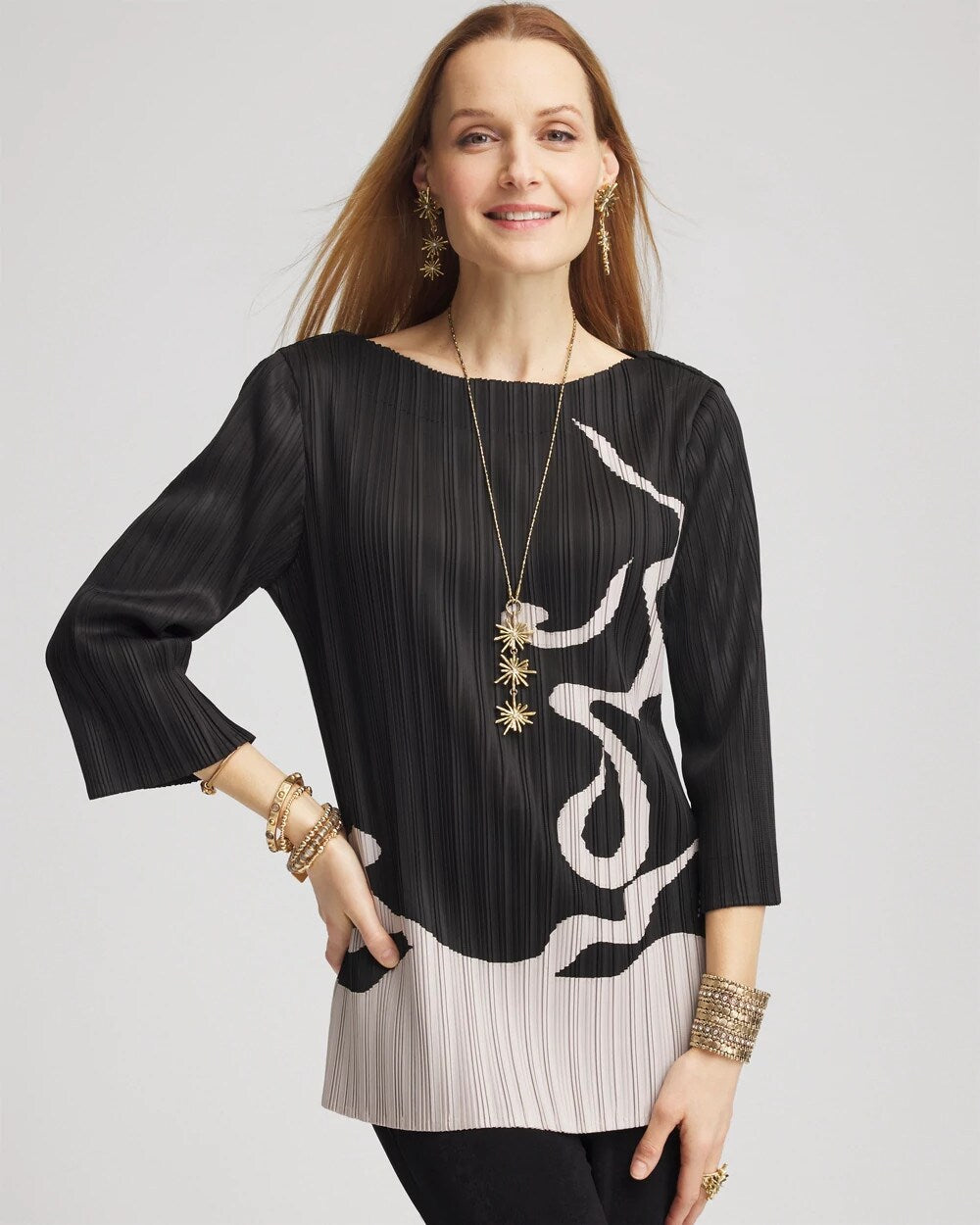 Chico's / Travelers™ Collection Pleated Top