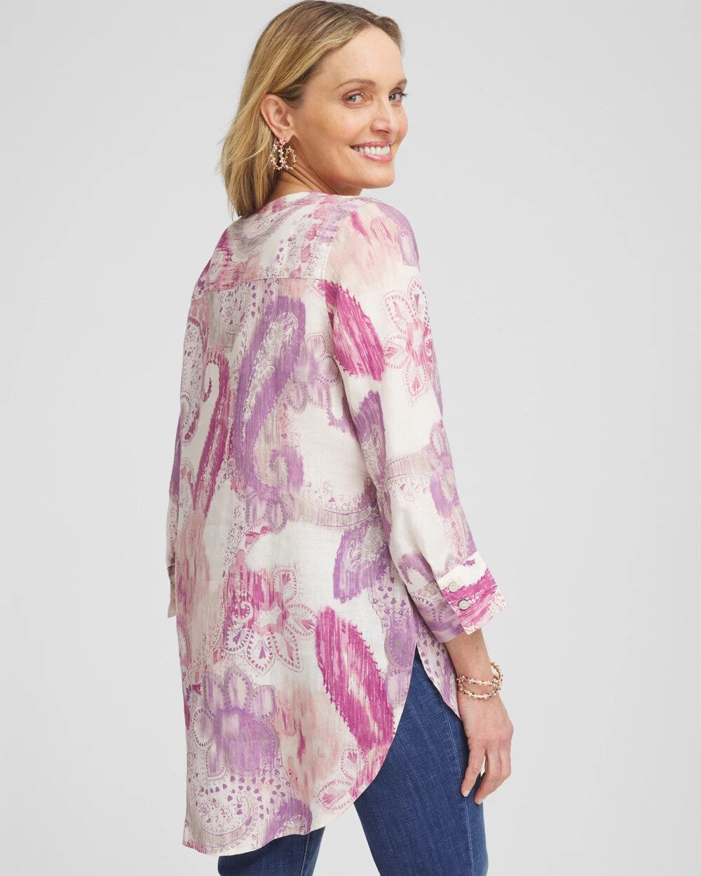 Chico's Discount - No Iron™ Multi Paisley Linen Tunic
