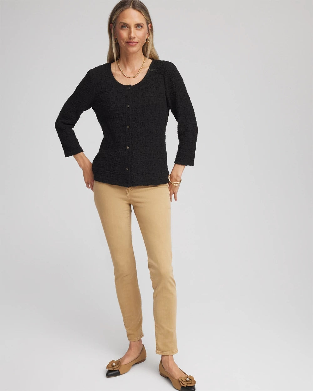 Chico's On Sale - Textured Scoopneck Cardigan