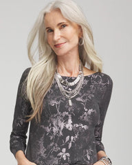 Chico's US - Silver Tone Pave Multistrand Necklace