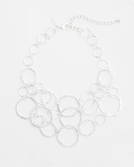 Chico's / Short Silvertone Multi-Strand Link Necklace