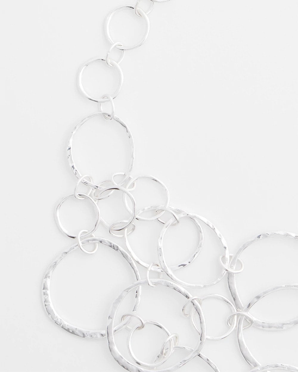 Chico's / Short Silvertone Multi-Strand Link Necklace