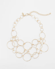 Chico's Short Goldtone Multi-Strand Link Necklace