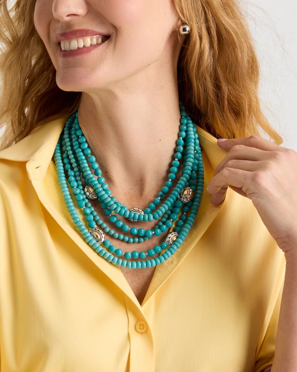 Chico's Online - Turquoise Multistrand Bib Necklace
