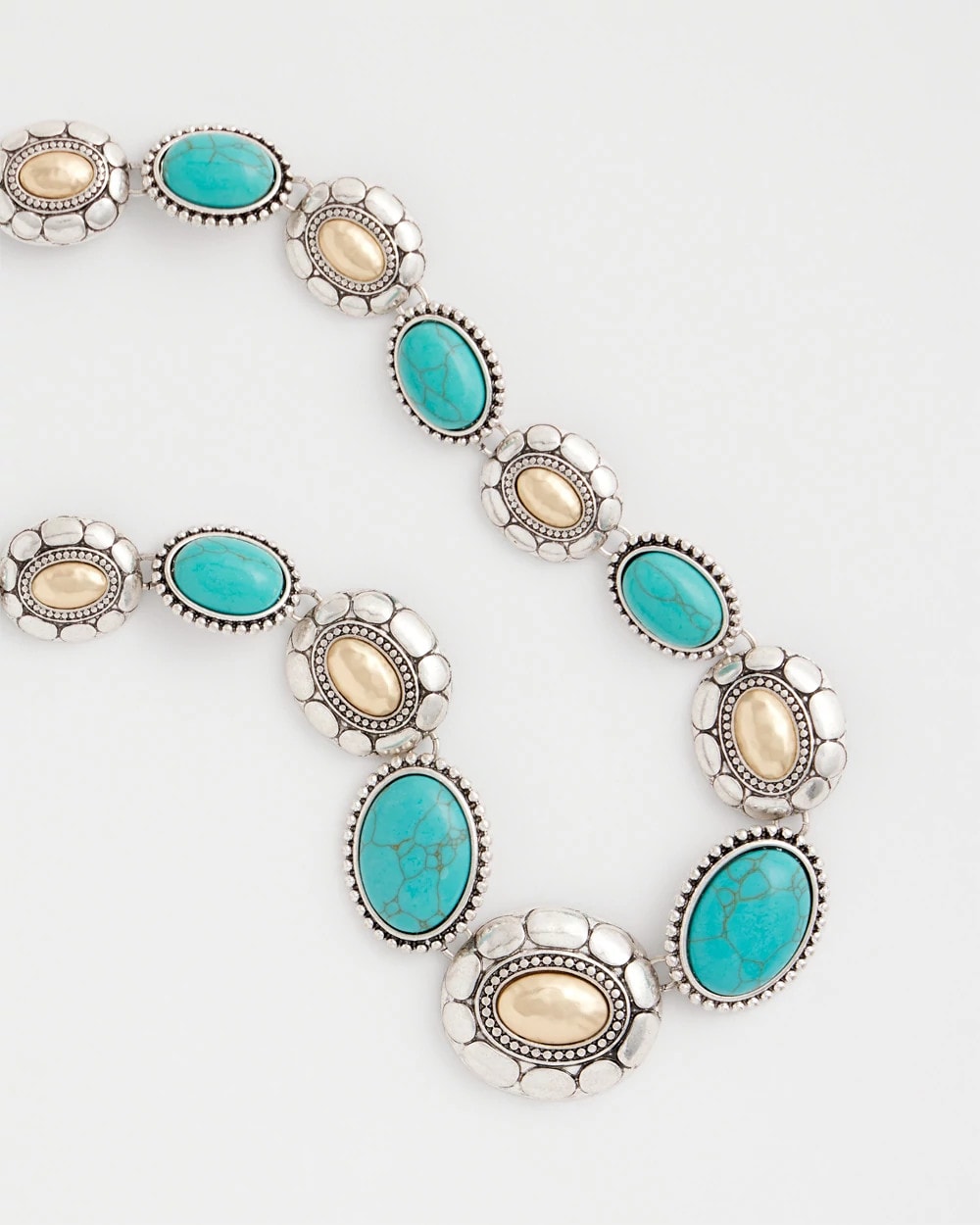 Chico's US - Turquoise Mixed Metal Collar Necklace