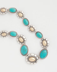 Chico's US - Turquoise Mixed Metal Collar Necklace