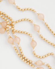 Chico's / Gold Pink Chunky Beaded Necklace