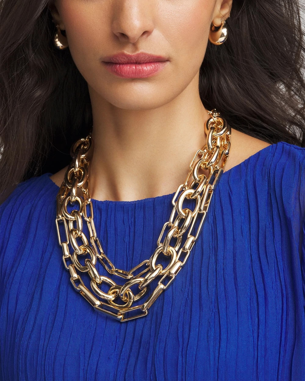Chico's Discount - Convertible Three-Strand Chain Necklace