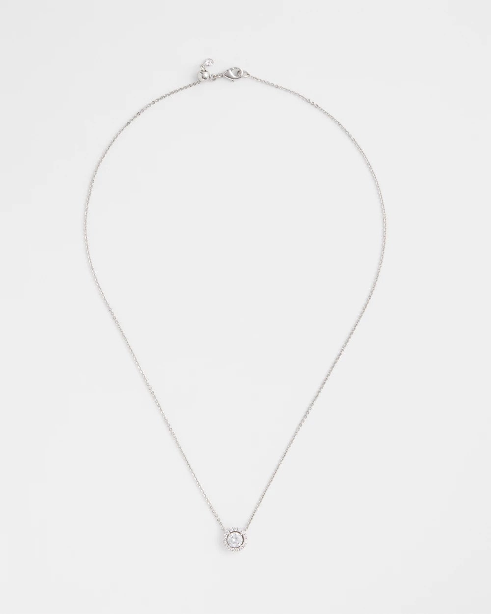 Chico's US - Silver Tone Drop Stone Necklace