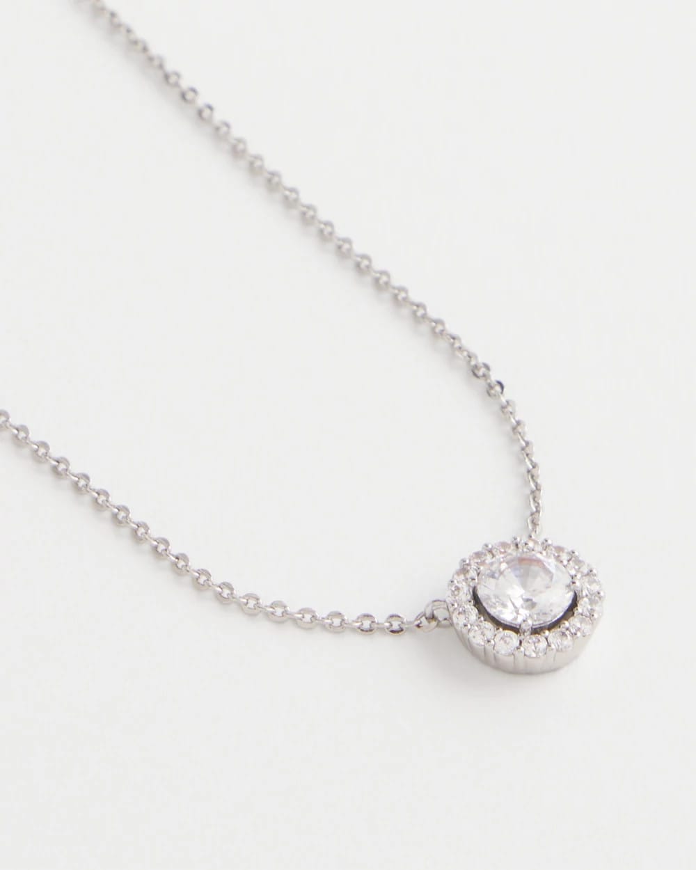 Chico's US - Silver Tone Drop Stone Necklace