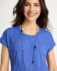Chico's Discount - Blue Accent Long Single Strand Necklace