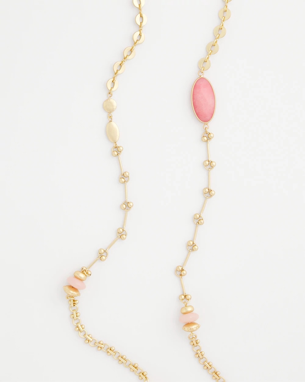 Chico's Sale - Pink Accent Long Single Strand Necklace