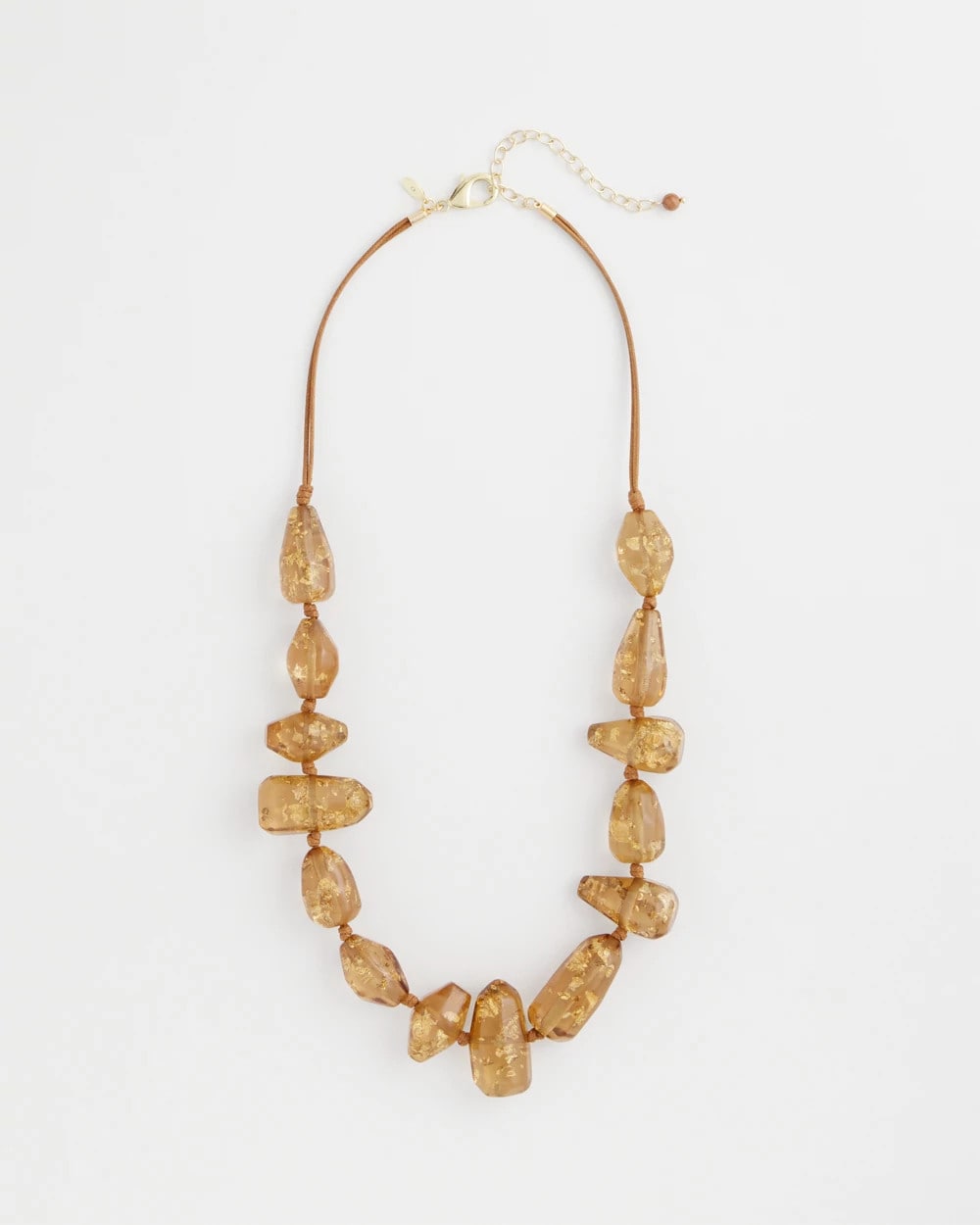Chico's On Sale - Gold Foil Long Single Strand Necklace
