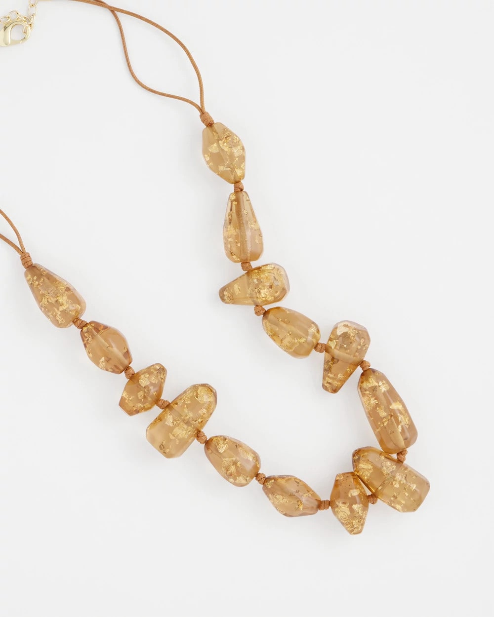 Chico's On Sale - Gold Foil Long Single Strand Necklace